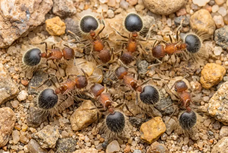 Meranoplus bicolor — пушистый муравей — 1 королева и 35–50 рабочих