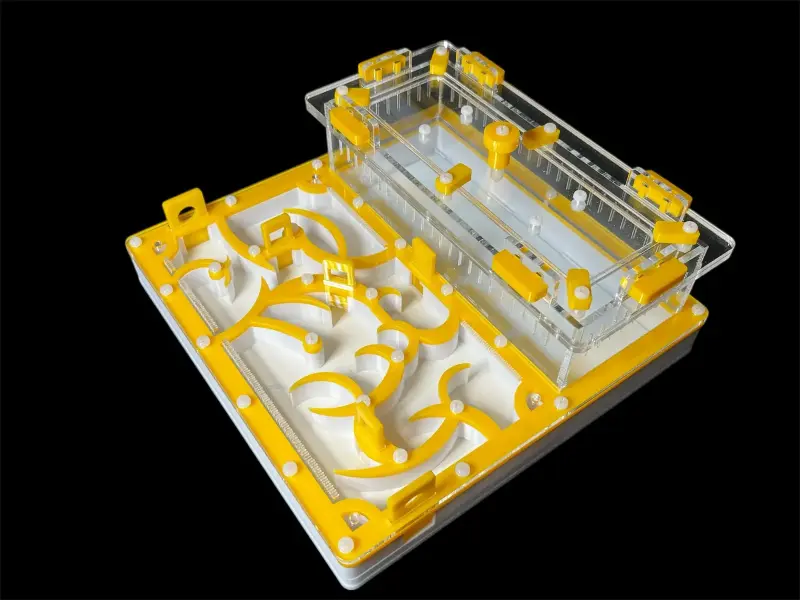 Муравьиная ферма ANTMART Origin Yellow 200×200 мм с гипсом Г-23, вариант Б