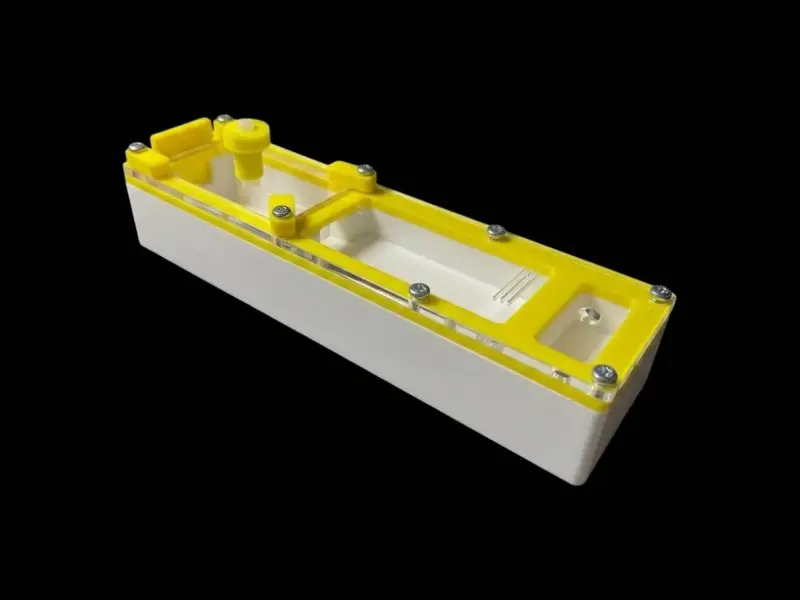 Минимодуль муравьиная ферма Yellow однокамерный, сплошной гипс 10 мм, 50×180 мм