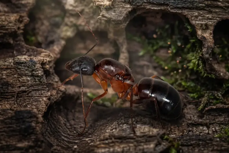 Camponotus barbaricus — варварский муравей-древоточец — 1 матка и 3–10 рабочих