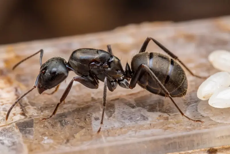 Camponotus dolendus — колония муравьёв-древоточцев — 1 матка с расплодом
