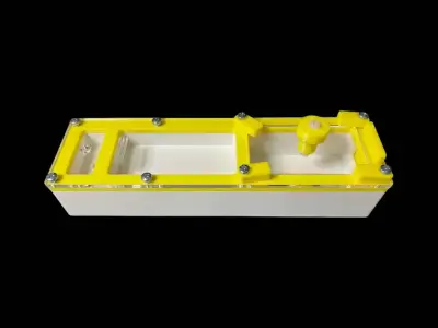 Мінімодуль мурашина ферма Yellow однокамерний, суцільний гіпс 10 мм, 50×180 мм