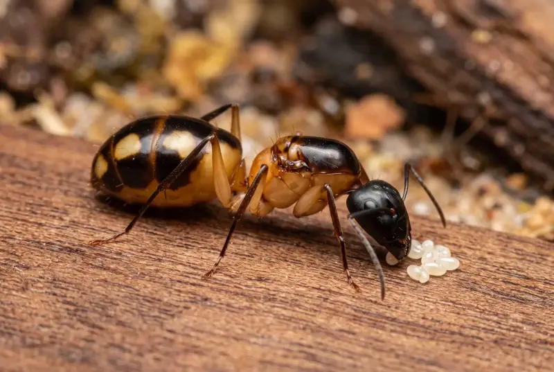 Camponotus maculatus — шеститочечный муравей из Кении — 1 королева с расплодом