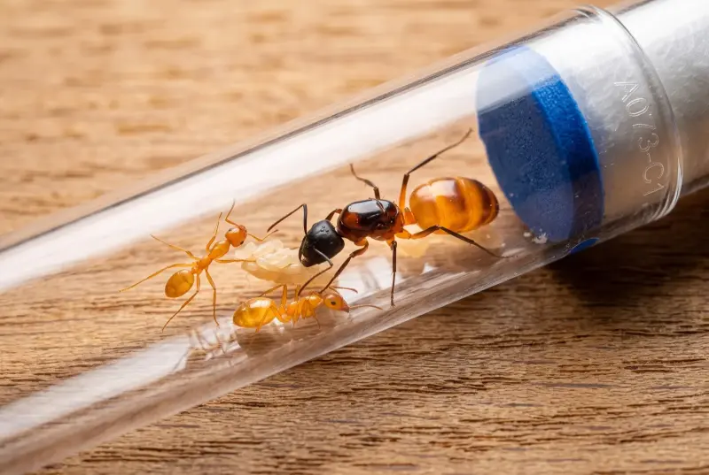 Camponotus ocreatus — оранжевый пустынный муравей-древоточец — 1 матка и 3–10 рабочих