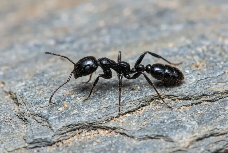 Tetraponera nigra — чёрный древесный муравей — 2 королевы и 5-15 рабочих
