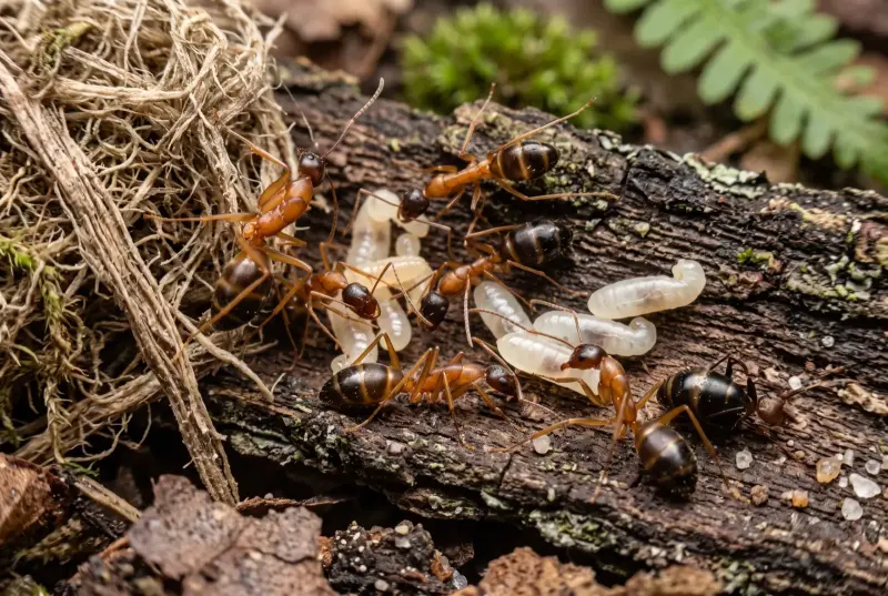 Camponotus pilicornis — золотистый волосатый древоточец — 1 матка с расплодом