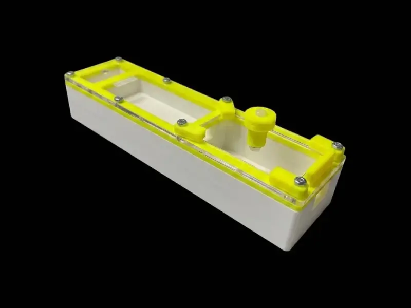 Минимодуль муравьиная ферма Yellow однокамерный, сплошной гипс 10 мм, 50×180 мм