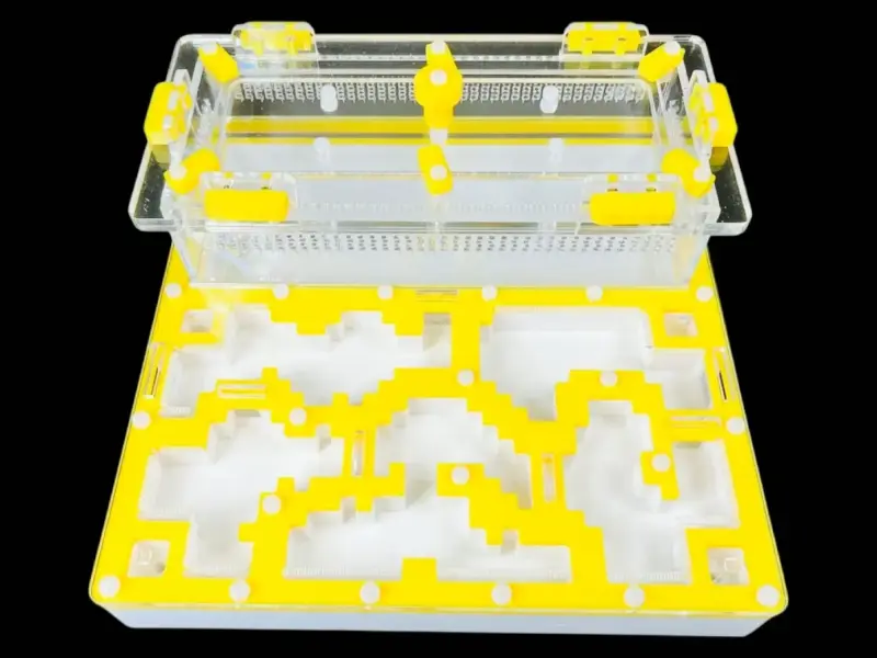 Муравьиная ферма ANTMART Pixel Yellow, вариант Б, 200×200 мм, гипс Г23
