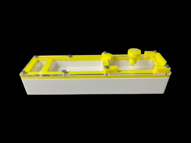 Минимодуль муравьиная ферма Yellow однокамерный, сплошной гипс 10 мм, 50×180 мм
