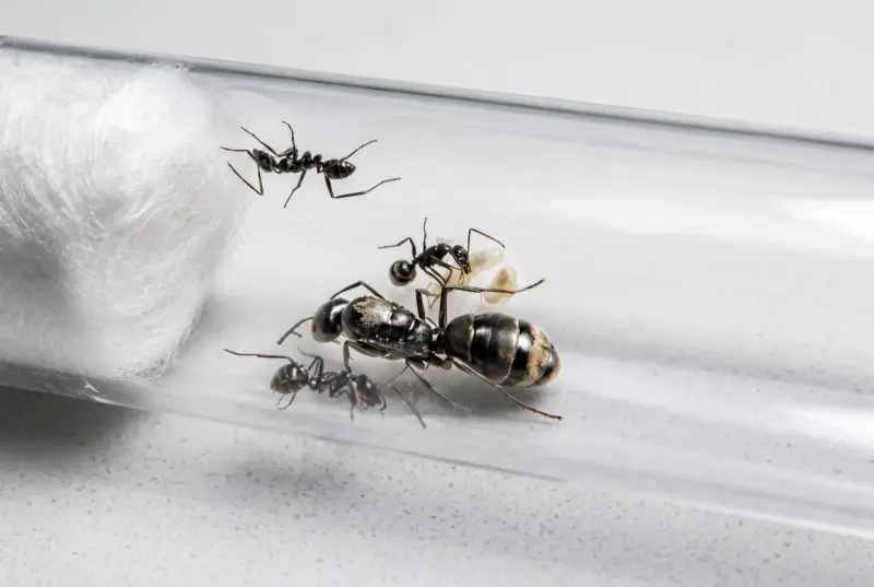 Camponotus dolendus — колония муравьёв-древоточцев — 1 матка с расплодом