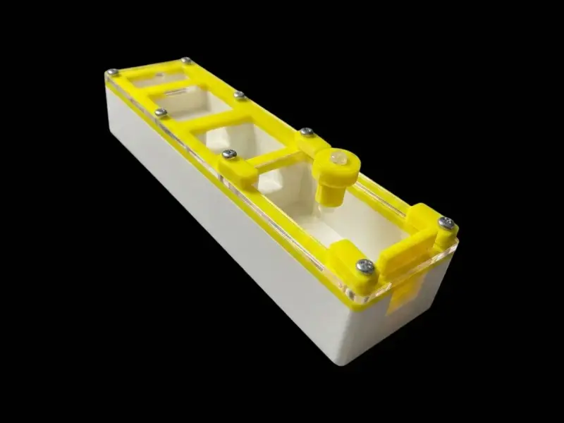Минимодуль Yellow двухкамерный с частичным гипсом 10 мм, 50х180 мм