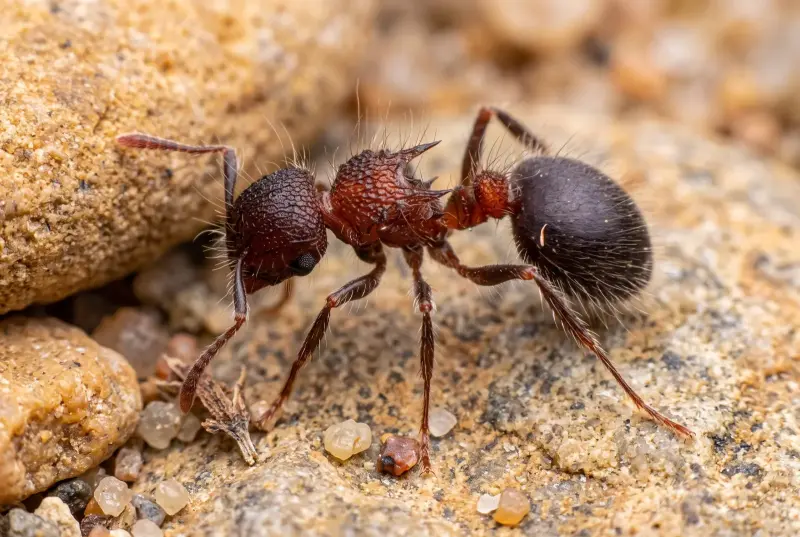 Meranoplus bicolor — пушистый муравей — 1 королева и 35–50 рабочих