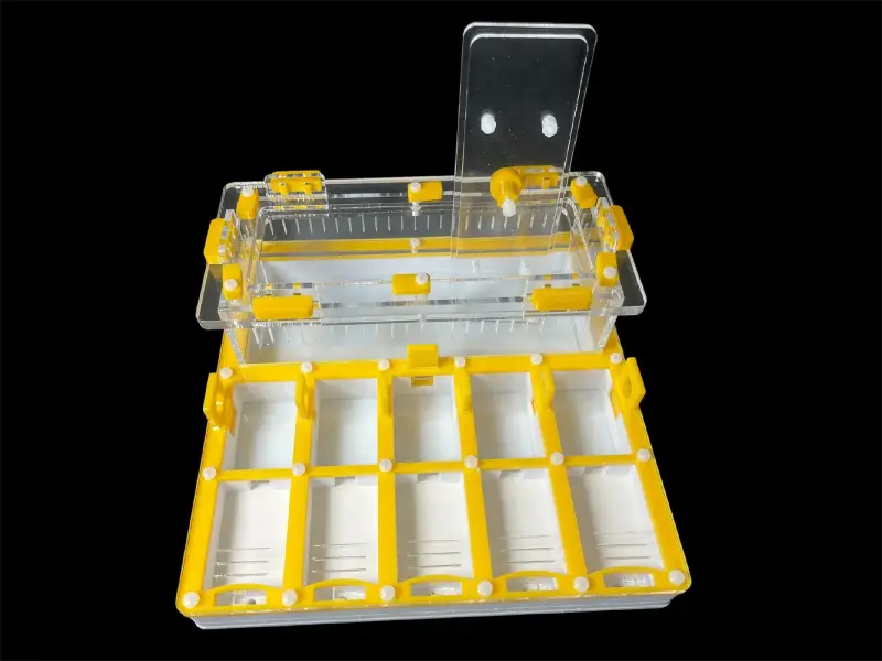Муравьиная ферма ANTMART Grid Yellow 200х200, вариант А, PETG и гипс Г-23