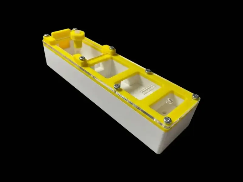 Минимодуль Yellow двухкамерный с частичным гипсом 10 мм, 50х180 мм