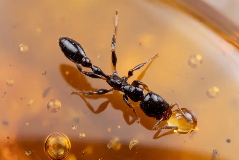 Tetraponera nigra — чёрный древесный муравей — 2 королевы и 5-15 рабочих