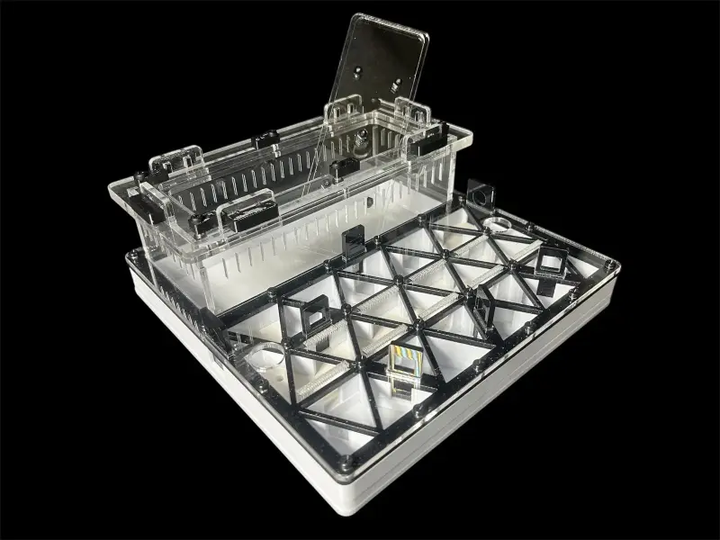 Муравьиная ферма ANTMART Trigon Black, вариант A, 200×200 мм