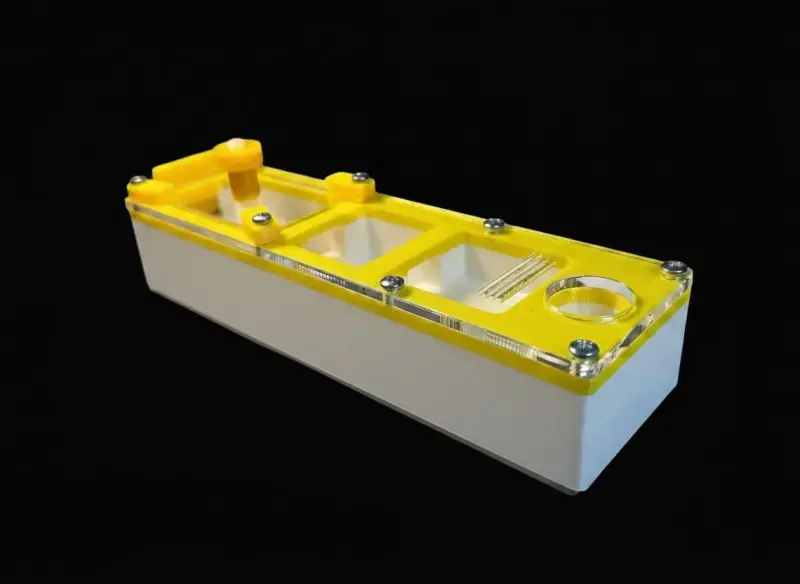 Минимодуль Yellow двухкамерный, частичный гипс 10 мм, 50×180 мм, с автоувлажнением