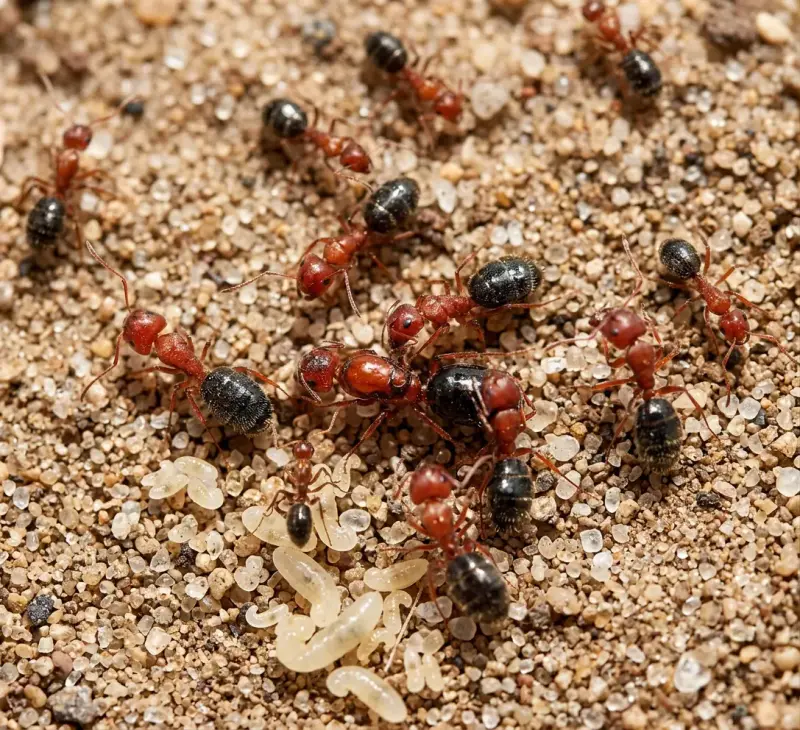Camponotus vanispinus — алый сосновый муравей