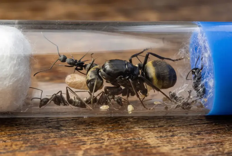 Camponotus pseudolendus — ложный бархатный муравей — 1 матка и 3–10 рабочих