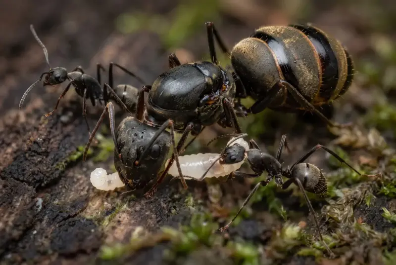 Camponotus pseudolendus — ложный бархатный муравей — 1 матка и 3–10 рабочих