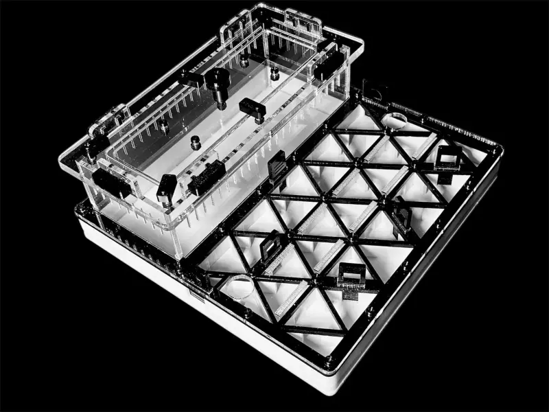Муравьиная ферма ANTMART Trigon Black, вариант Б, 200×200 мм