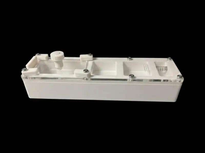 Минимодуль White с двумя камерами и сплошным гипсом 10 мм, 50х180 мм