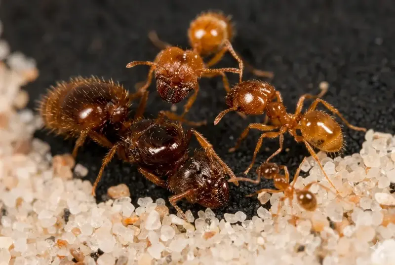 Pheidole pallidula — европейский большеголовый муравей — 1 матка