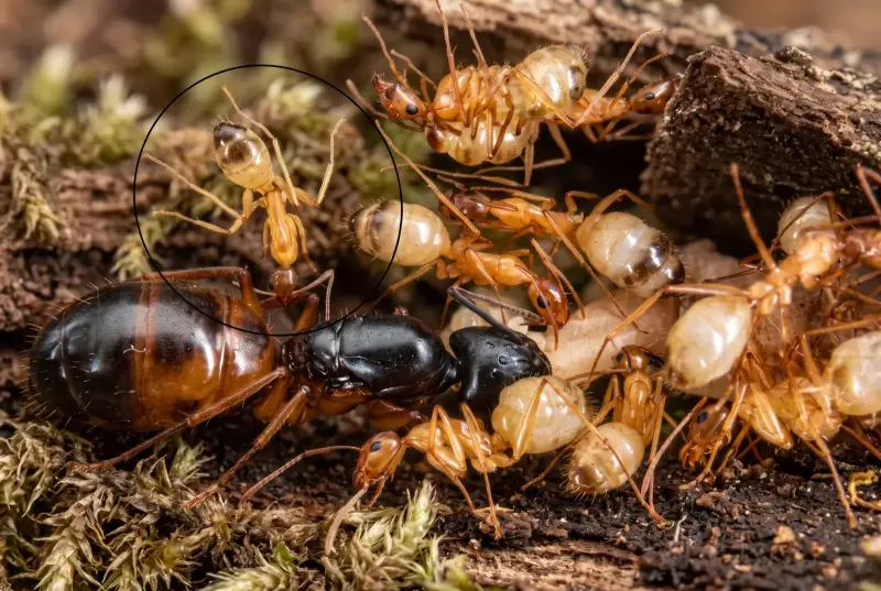 Camponotus sanctus — священный муравей-древоточец — 1 матка с расплодом