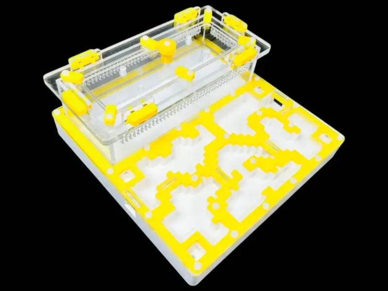 Муравьиная ферма ANTMART Pixel Yellow, вариант Б, 200×200 мм, гипс Г23