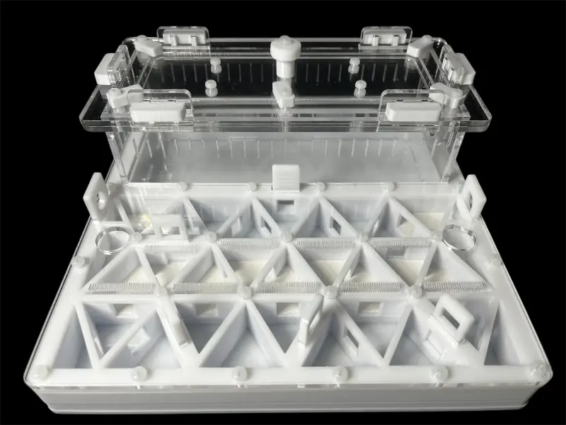 Муравьиная ферма ANTMART Trigon White А 200×200 мм, частичный гипс Г23