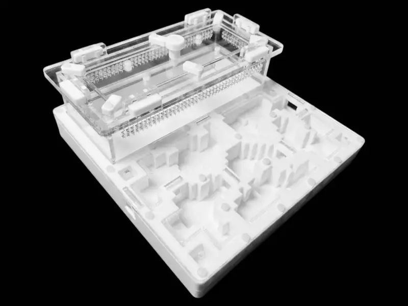 Муравьиная ферма Pixel White A 200×200 мм, PETG, гипс G23 6 мм
